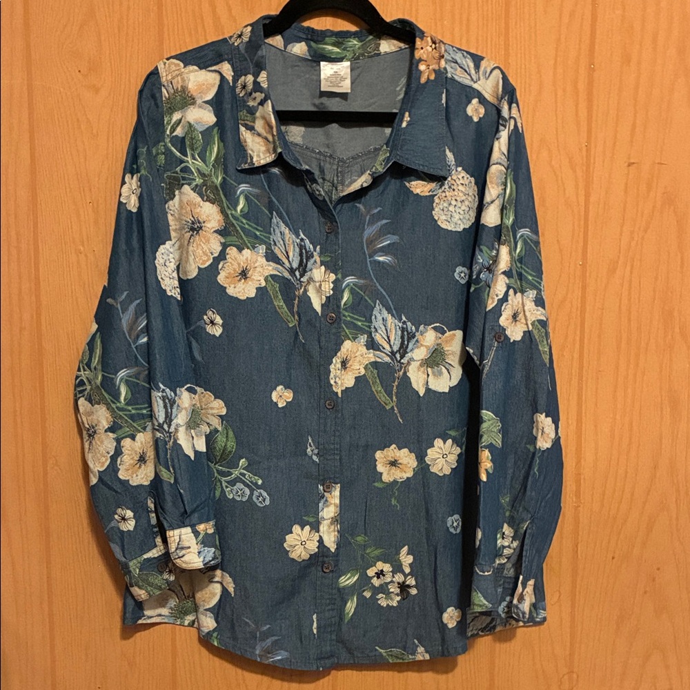 Floral Blu women Shirt